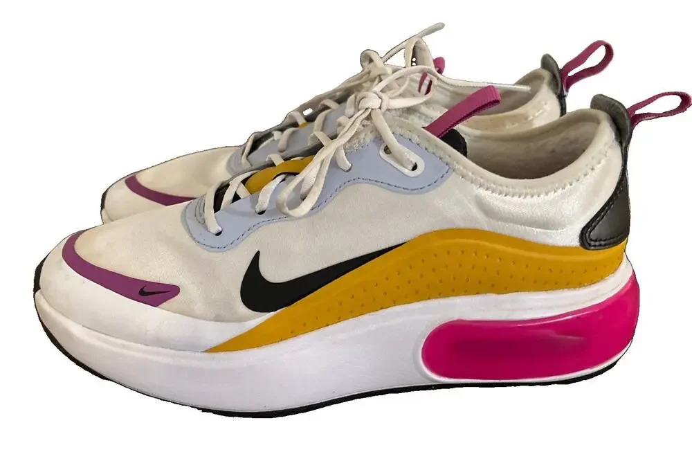 Nike Women’s Air Max Dia Sneakers Sz 7 White Pink Pollen CJ0636-100 EUC